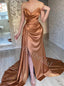 Elegant V-neck Sleeveless Side slit Sheath Prom Dresses,PDS0820