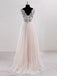 Cap Sleeves V Neck See Through A-line Cheap Wedding Dresses Online, WDY0211