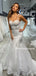 Spaghetti Straps Mermaid Tulle Lace Long Beach Wedding Dresses. WDY0166
