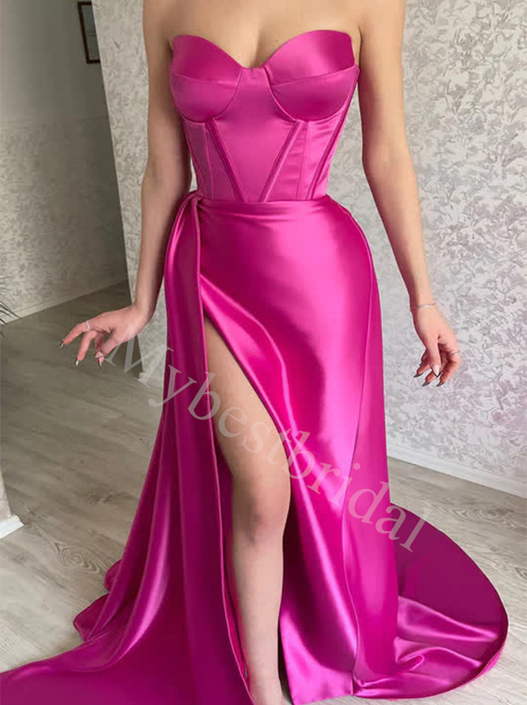 Elegant Sweetheart Sleeveless Sheath Prom Dresses,PDS0825