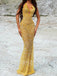 Sexy V-neck Sleeveless Mermaid Prom Dresses , PDS0391