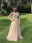 Halter Beaded Prom Dresses, Lovely Tulle Prom Dresses, Cheap Prom Dresses, BG0420
