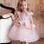 A-Line Round Neck Pink Tulle Flower Girl Dress ,Cheap Flower Girl Dresses ,FGY0217