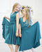 Convertible Teal Jersey Cheap Flower Girl Dresses, Junior Bridesmaid Dresses,  FGY0109