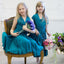 Convertible Teal Jersey Cheap Flower Girl Dresses, Junior Bridesmaid Dresses,  FGY0109