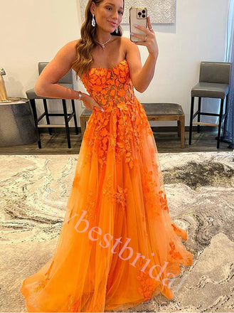 Elegant Sweetheart Sleeveless A-line Prom Dresses,PDS0965