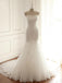 Lace Mermaid Long Custom Cheap Custom Wedding Dresses, WDY0175
