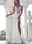 Elegant V-neck  Sleeveless Side slit A-line Prom Dresses,PDS0569