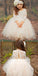 A-line Long Sleeves White Tulle Flower Girl Dresses,Cheap Flower Girl Dresses ,FGY0236