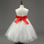 Ivory Online Princess Flower Girl Dresses, Weding Little Girl Dresses with Pink Bow, FGY0139