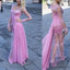 Gorgeous See Through Long Sleeve Long Sheath Sexy Lace Tulle Prom Dresses, BG0250