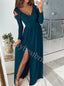 Elegant V-neck Long sleeves A-line Prom Dresses,PDS0913