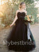 Black Sexy Sweetheart A-line Lace applique Wedding Dresses,WDY0309
