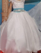 Cap Sleeves Beaded White Organza Flower Girl Dress With Lace ,Cheap Flower Girl Dresses ,FGY0238