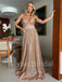 Sexy V-neck Sleeveless Side slit A-line Simple Prom Dresses ,PDS0325