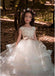 Cheap Organza  Lace Appliques Older Flower Girl Dresses With  Beadings & Belt,FGY0156