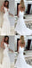 Mermaid Backless V-neck White Prom Dresses,Cheap Prom Dresses,PDY0464