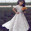 A-Line Sweep Train Ivory Lace Flower Girl Dress,Cheap Flower Girl Dresses ,FGY0239