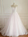 Strapless Pale Pink Long Custom Cheap Custom Wedding Dresses, WDY0177