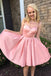 Pink Illusion Cute Pink Short Cheap Homecoming Dresses Online, BDY0343