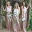 V Neck Casual Long Mermaid Sequin Cheap Bridesmaid Dresses Online, WGY0305