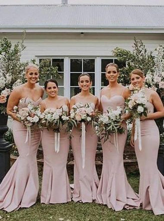 Spaghetti Straps Mermaid Simple Long Cheap Bridesmaid Dresses Online, WGY0306