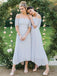 Baby Blue Off Shoulder Long Sleeves Short Bridesmaid Dresses Online, WGY0234