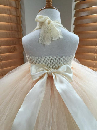 Lace Strap Handmade Flower Pixie Tutu Dresses, Afford Flower Girl Dresses,  FGY0145