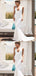 Mermaid Spaghetti Straps V-neck White Sequin Prom Dresses,Cheap Prom Dresses,PDY0466