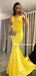 Sexy V-neck Mermaid Open Back Party Long Evening Party Prom Dress,PDY0130