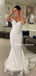 Charming Off-shoulder Mermaid Simple Cheap Wedding Dresses, WDY0272