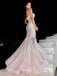 Elegant Sweetheart Mermaid Lace Appliques Long Prom Dresses, PDS0232