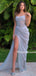 Pupular Spaghetti Straps Mermaid Simple Side Slit Prom Dresses PDS0316
