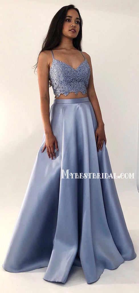 Cheap V-neck Two-piece Mermaid Sexy Evening Prom Dresses Online,PDY0118