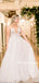 Sexy V-neck A-line Lace Tulle Long Wedding Dresses Online, WDS0080