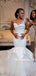 Newest One-shoulder Mermaid Satin Tulle Long Wedding Dresses With Train. WDS0111