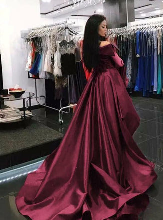 Off Shoulder Long Mermaid Prom Dresses, Popular Prom Dresses, BG0442