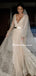 Charming V Neck Long Sleeve A-line Tulle Cheap Wedding Dresses, TYP0017