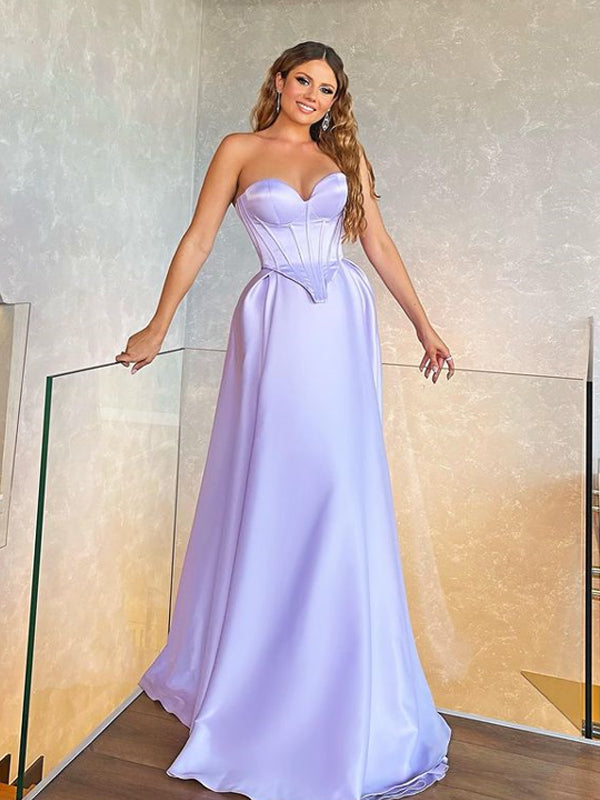 Sexy A-line Sweetheart Soft Satin Long Prom Dress, Evening Gowns , PDY0172