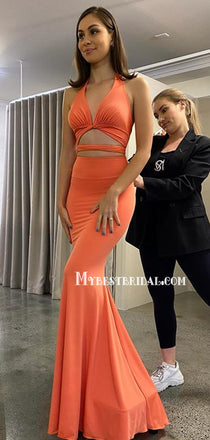 Halter Long Mermaid Simple Formal Prom Dress ,Evening Dresses , PDY0139
