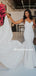 Spaghetti Strap Sleeveless Simple Mermaid Summer Beach Wedding Dresses , PDY0122