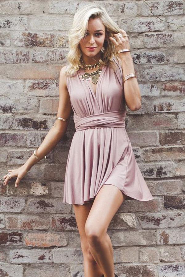 Simple Dusty Pink Sexy Casual Cheap Homecoming Dresses Under 100,BDY0336