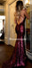 Charming Red Sequin Sexy Mermaid Prom Dresses, Popular Modest Prom Dress, Fashion Tend, PDY0149