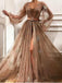 Two Piece Long Sleeves Prom Dresses ,Cheap Prom Dresses,PDY0619