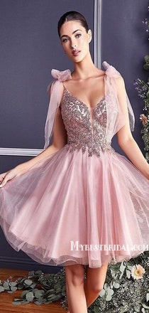 Newest Spaghetti Strap A-line Short Homecoming Dresses, HDS0043