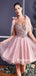 Newest Spaghetti Strap A-line Short Homecoming Dresses, HDS0043