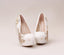 Handmade High Heels Round Toe Pearls Crystal Wedding Shoes, SY0112