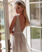 Popular V-neck A-line Tulle Floor-length Simple Long Wedding Dresses, PDS0212