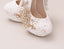 Handmade High Heels Round Toe Pearls Crystal Wedding Shoes, SY0112