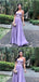 Spaghetti Straps Purple Lace Long Prom Dresses,Cheap Prom Dresses,PDY0472